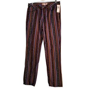 Striped Wide-Leg Pants By Philosophy Republic Clothing Size 4 Multicolor Cotton/